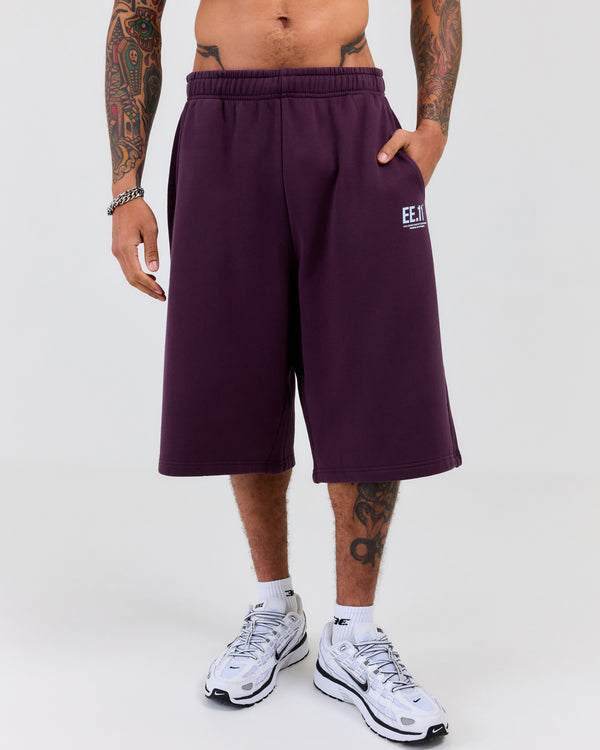 Premium Cotton Unisex Jorts - Acai Berry