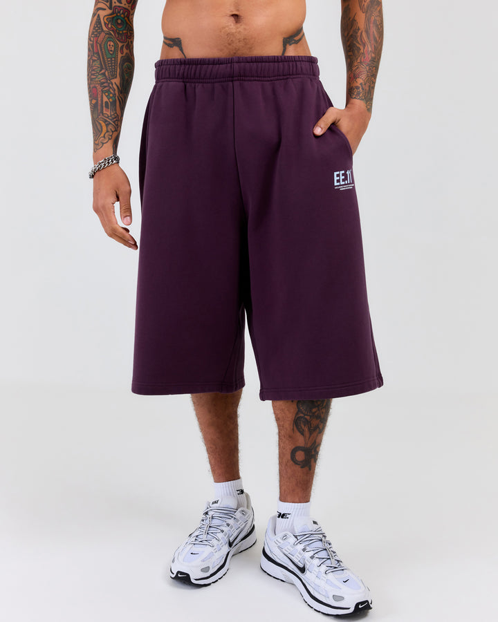 Premium Cotton Unisex Jorts - Acai Berry