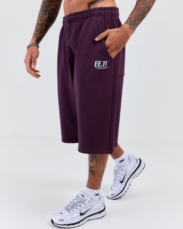 Premium Cotton Unisex Jorts - Acai Berry