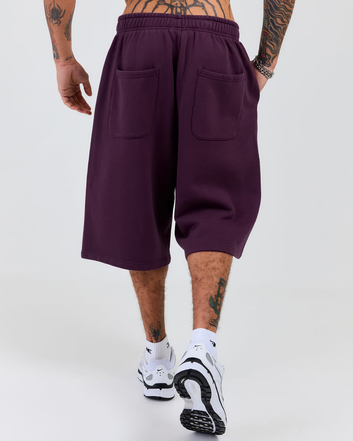 Premium Cotton Unisex Jorts - Acai Berry