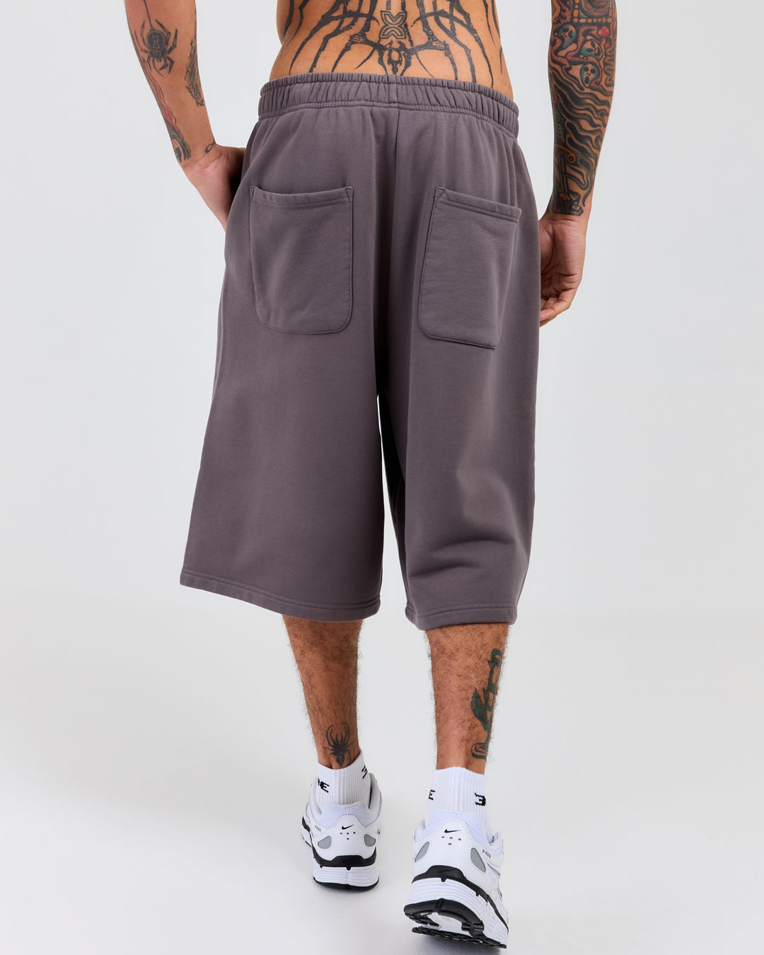 Premium Cotton Unisex Jorts - Pebble Grey