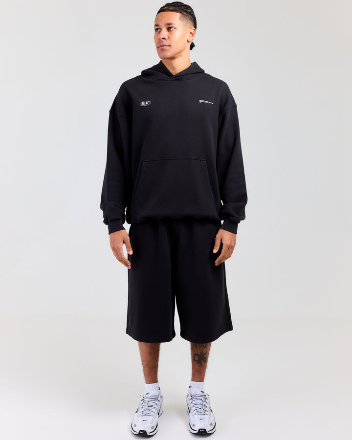 Premium Cotton Unisex Jorts - Washed Black
