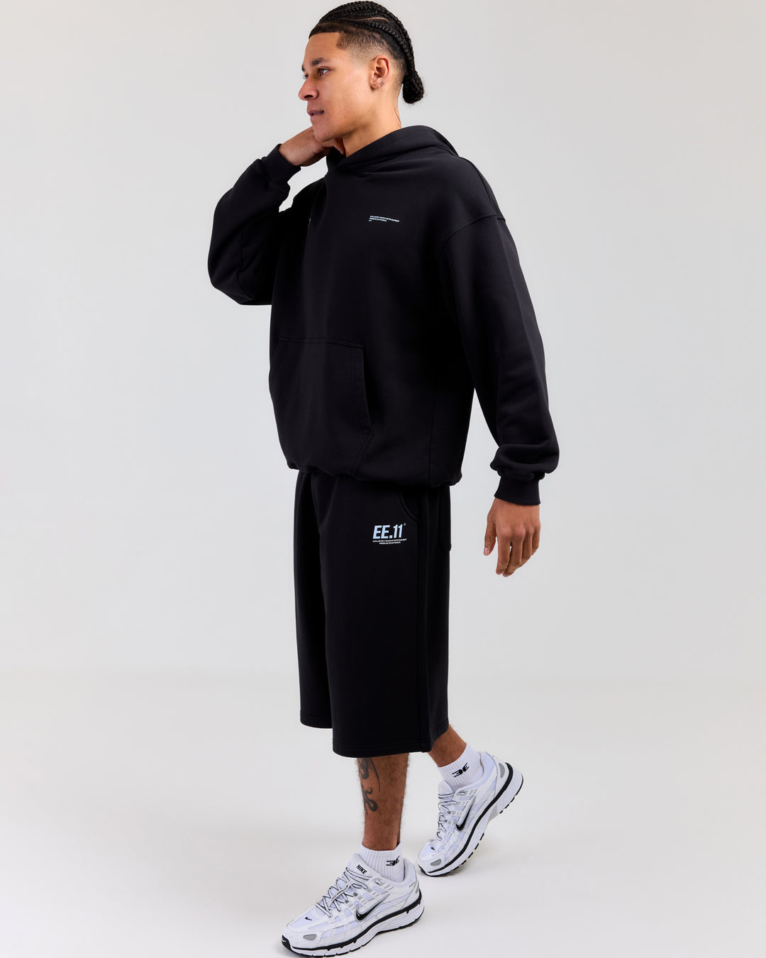Premium Cotton Unisex Jorts - Washed Black