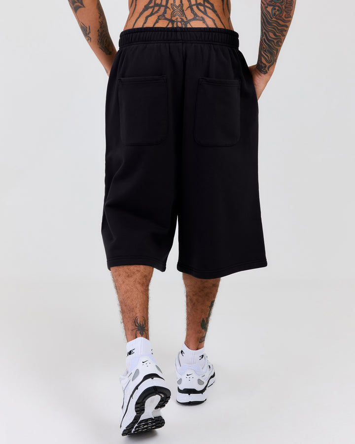 Premium Cotton Unisex Jorts - Washed Black