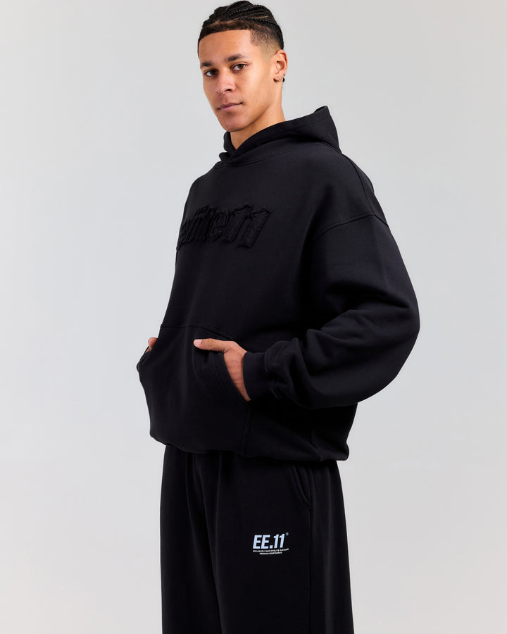 Elite11 Distressed Hoodie - Washed Black