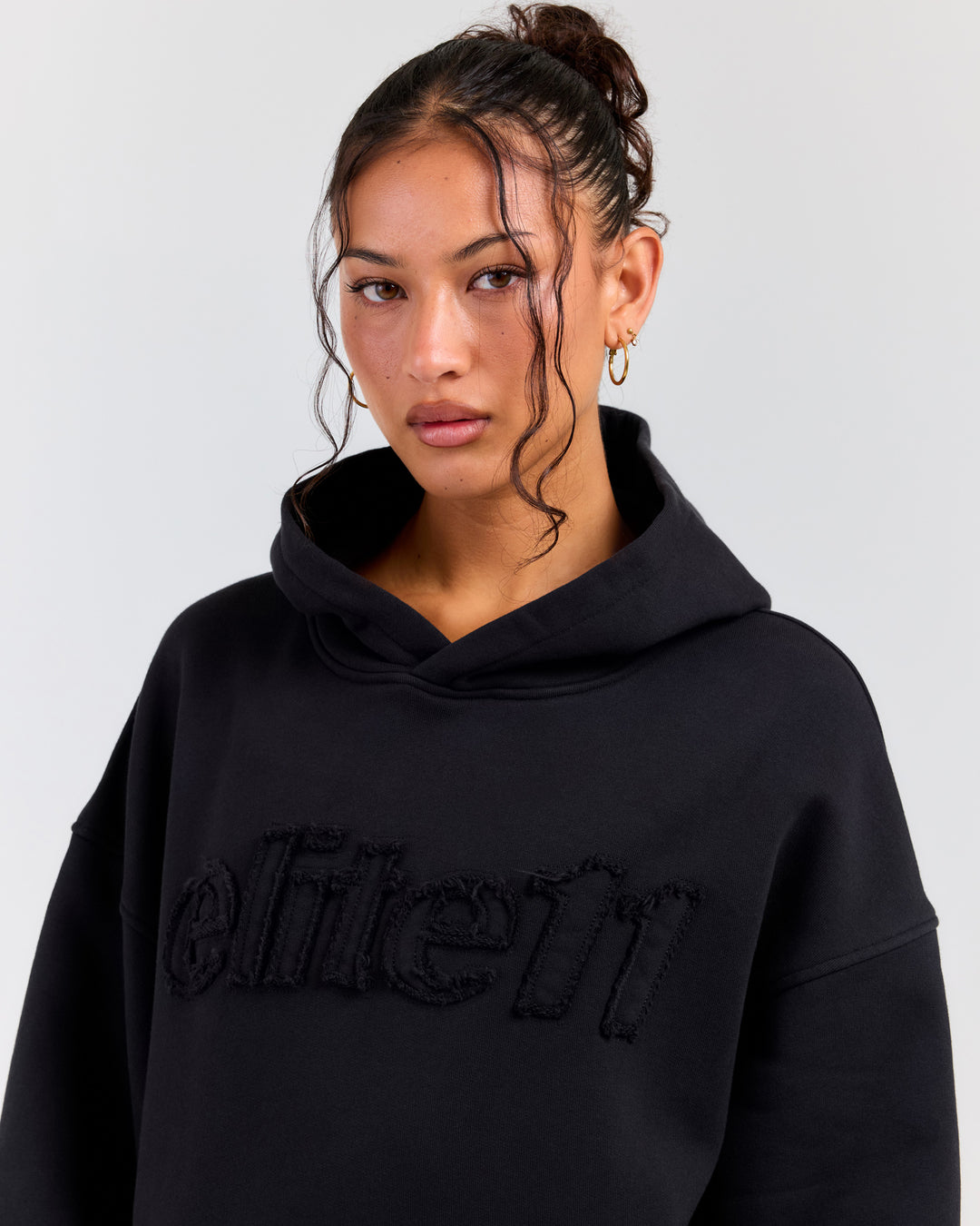 Elite11 Distressed Hoodie - Washed Black