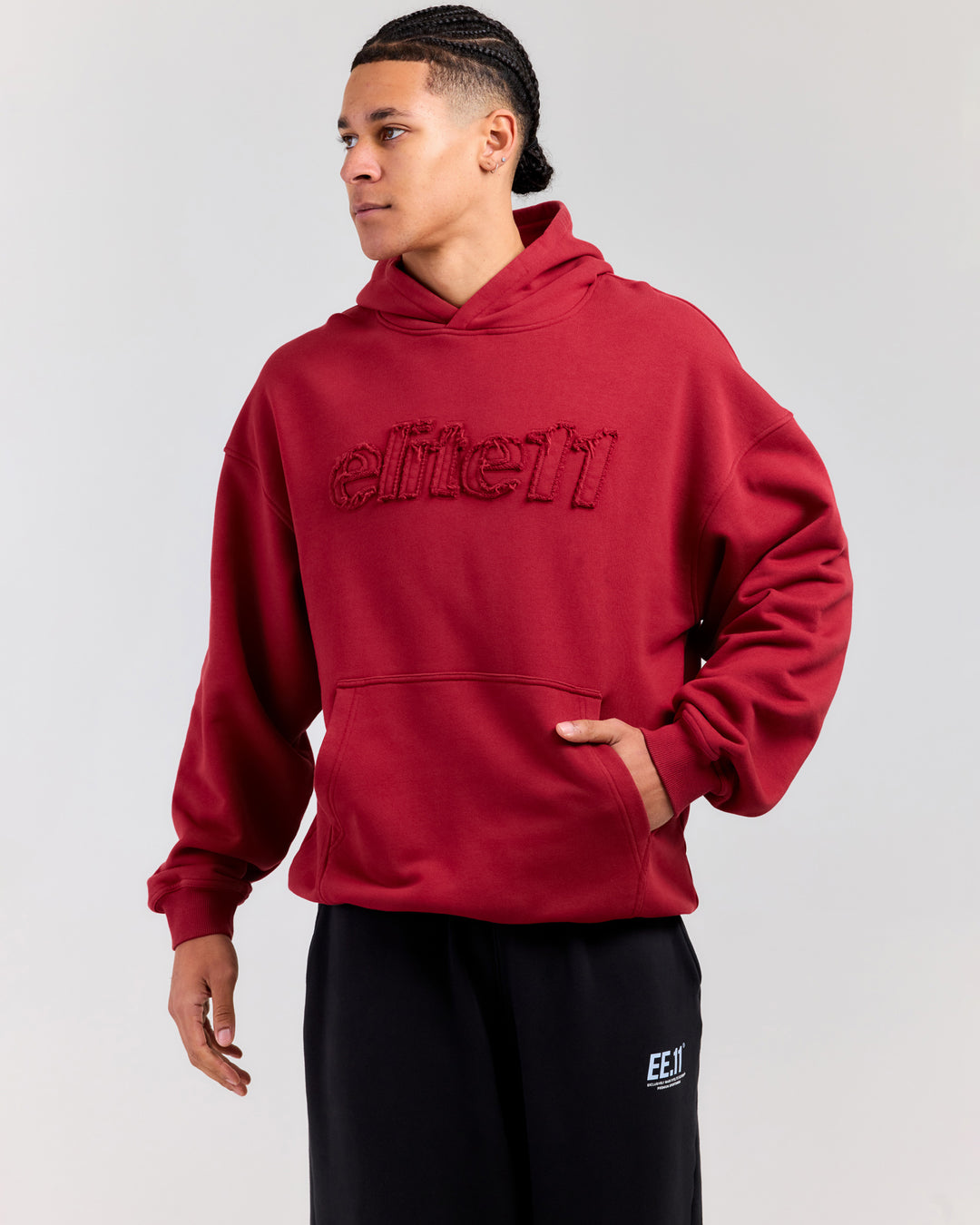 Elite11 Distressed Hoodie - Distressed Red