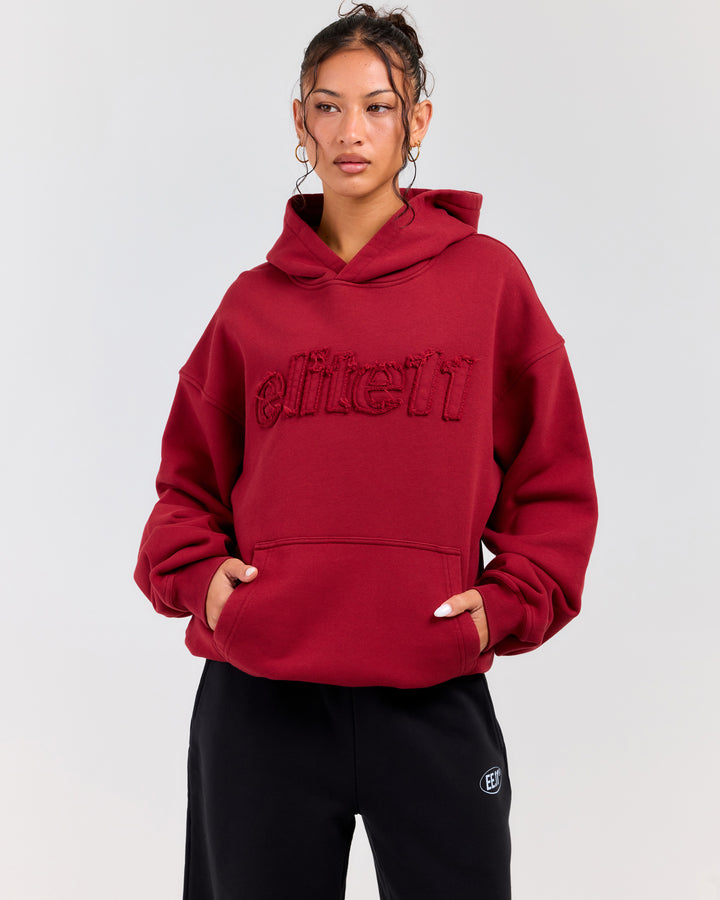 Elite11 Distressed Hoodie - Distressed Red
