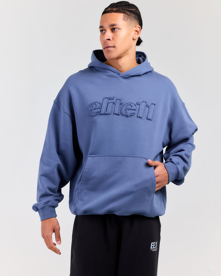 Elite11 Distressed Hoodie - Washed Blue
