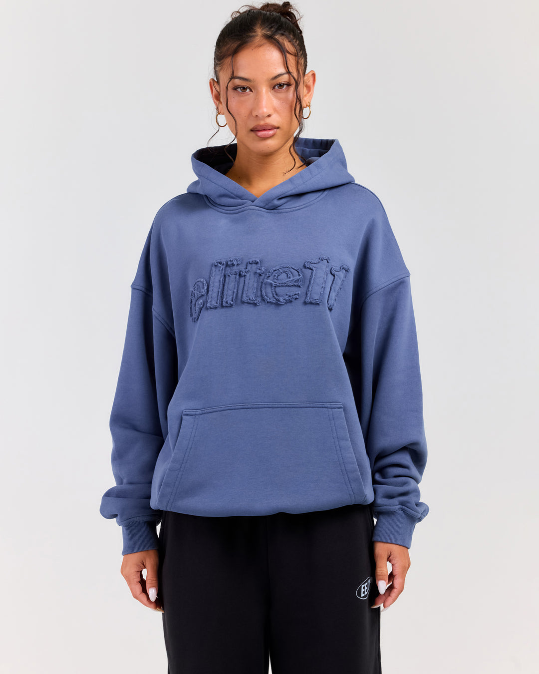 Elite11 Distressed Hoodie - Washed Blue
