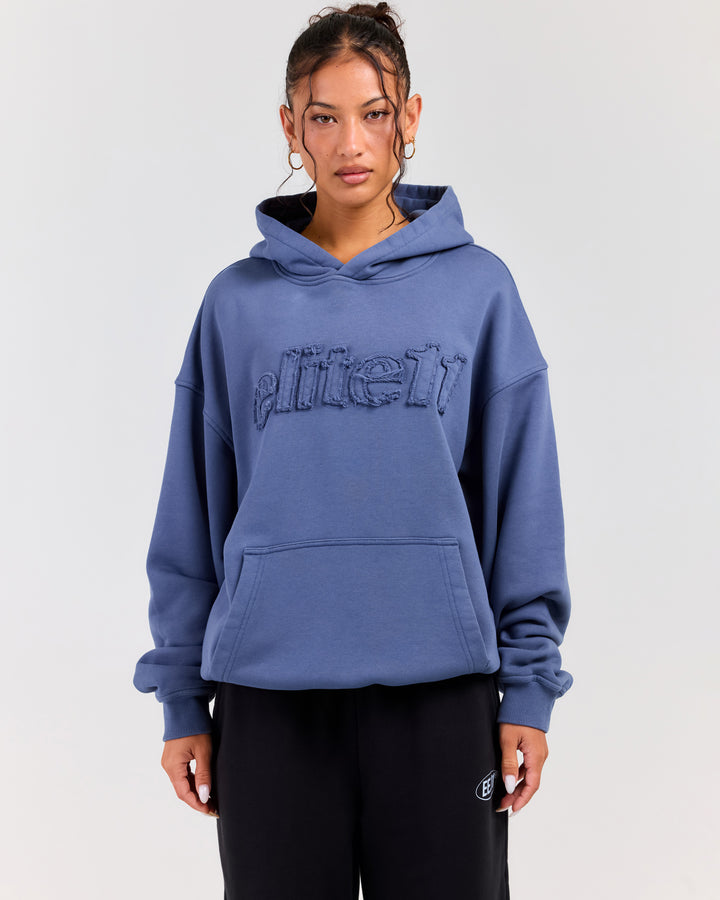 Elite11 Distressed Hoodie - Washed Blue