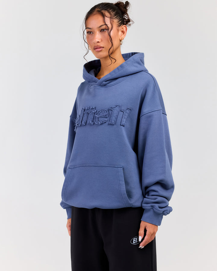 Elite11 Distressed Hoodie - Washed Blue