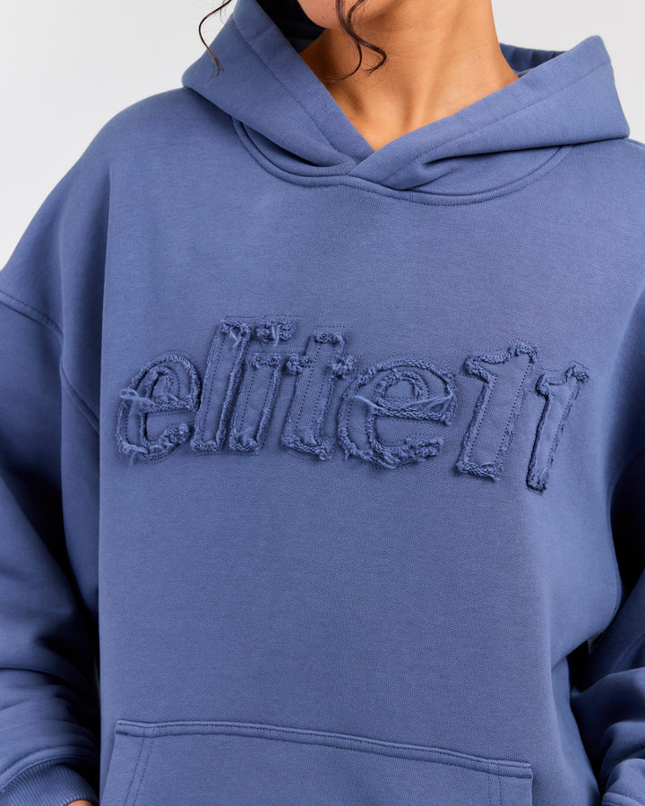 Elite11 Distressed Hoodie - Washed Blue