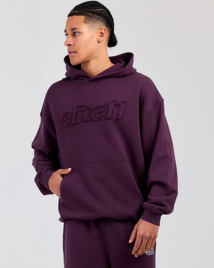 Elite11 Distressed Hoodie - Acai Berry