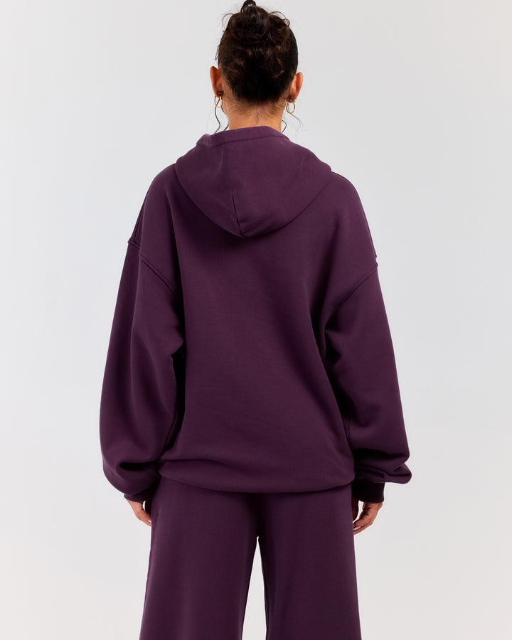 Elite11 Distressed Hoodie - Acai Berry