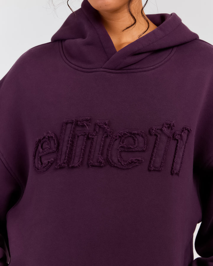 Elite11 Distressed Hoodie - Acai Berry