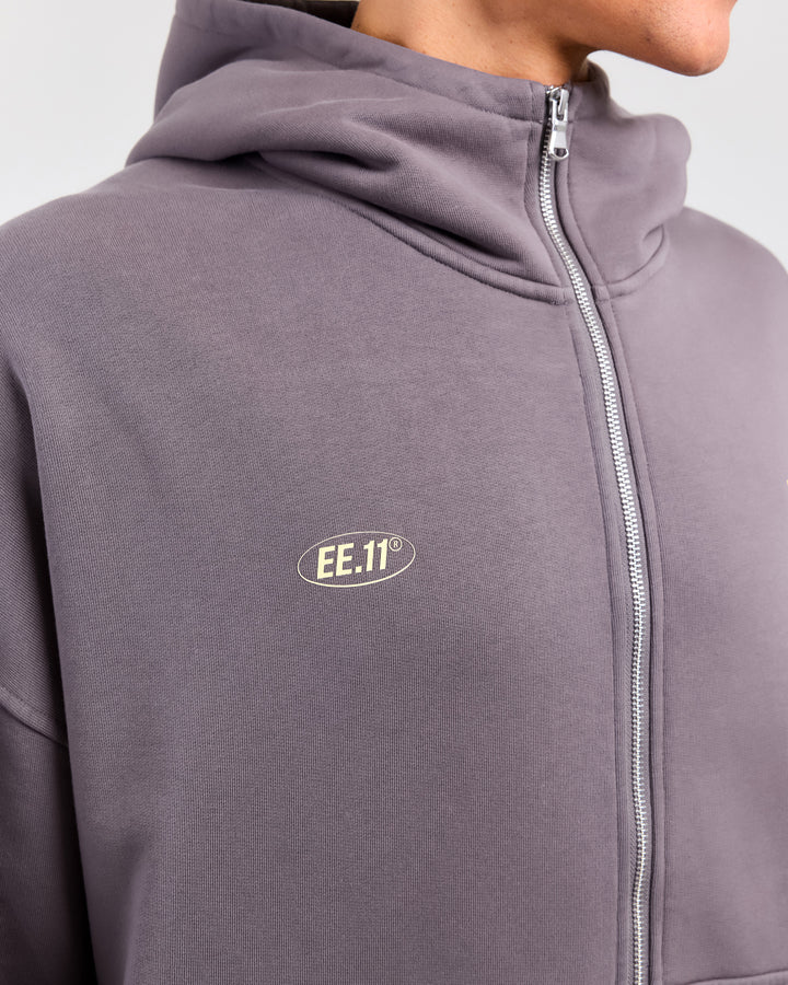 Premium Cotton Unisex Zip Through - Pebble Grey