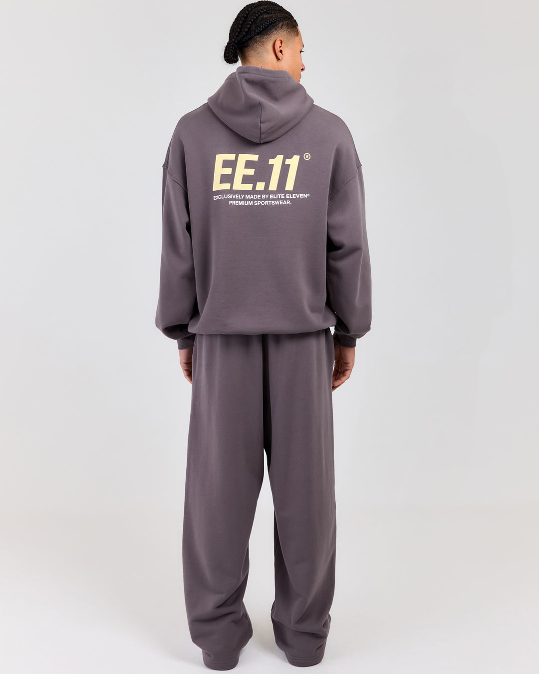 Premium Cotton Unisex Barrel Leg Joggers - Pebble Grey