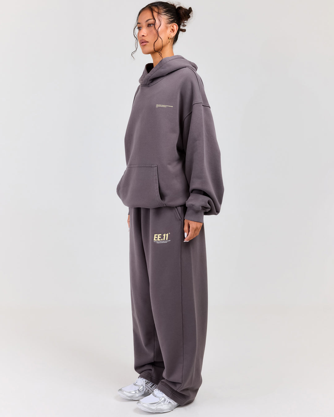 Premium Cotton Unisex Barrel Leg Joggers - Pebble Grey