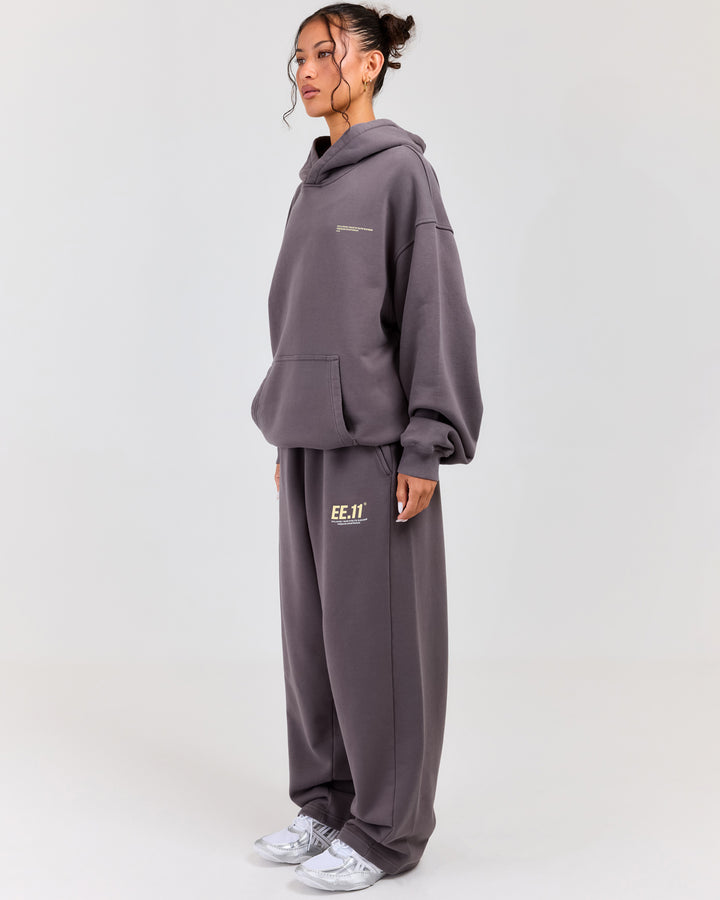 Premium Cotton Unisex Barrel Leg Joggers - Pebble Grey