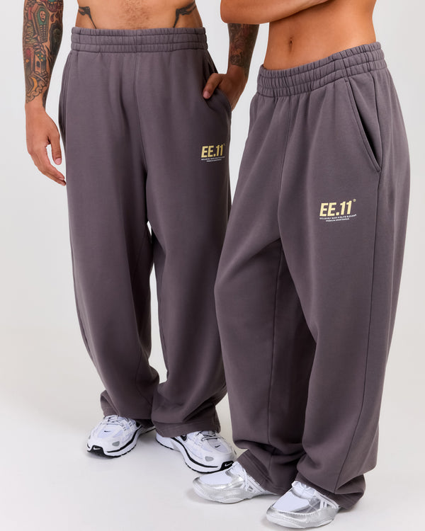Premium Cotton Unisex Barrel Leg Joggers - Pebble Grey