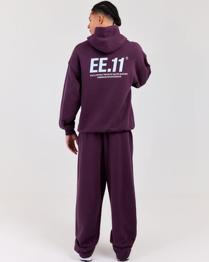 Premium Cotton Unisex Barrel Leg Joggers - Acai Berry