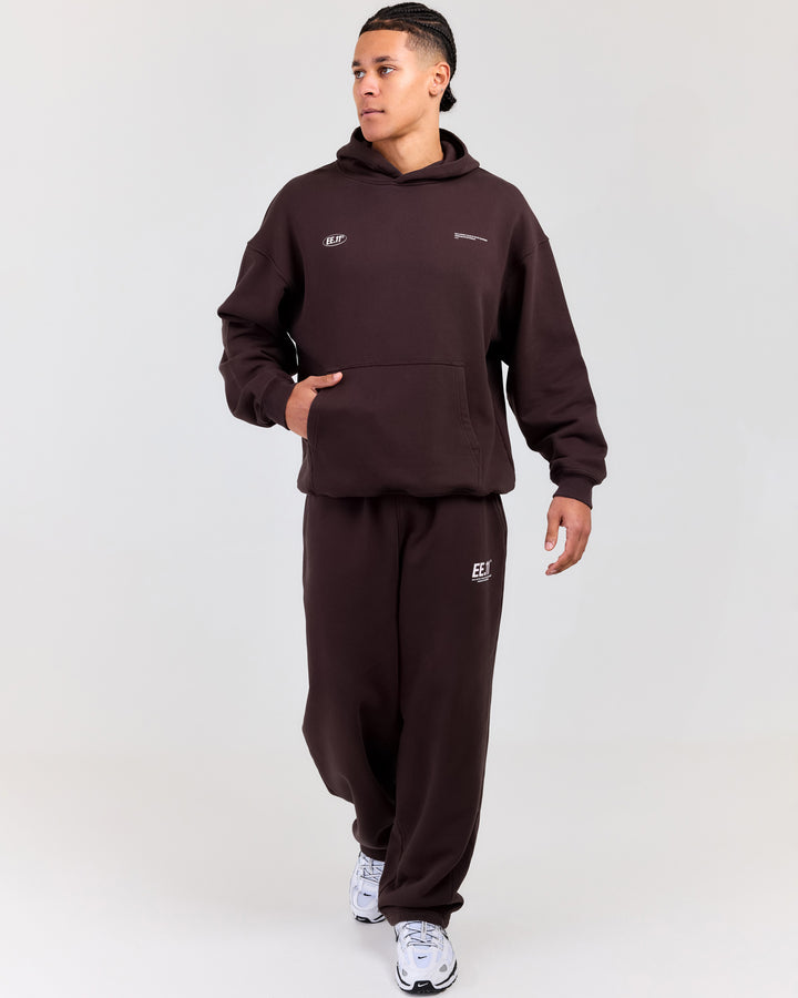 Premium Cotton Unisex Barrel Leg Joggers - Roasted Coffee