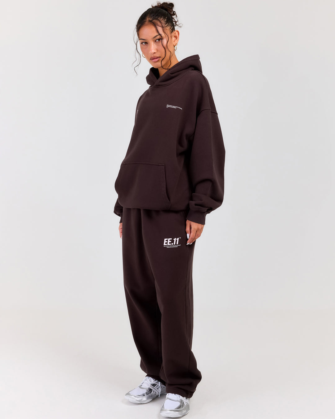 Premium Cotton Unisex Barrel Leg Joggers - Roasted Coffee