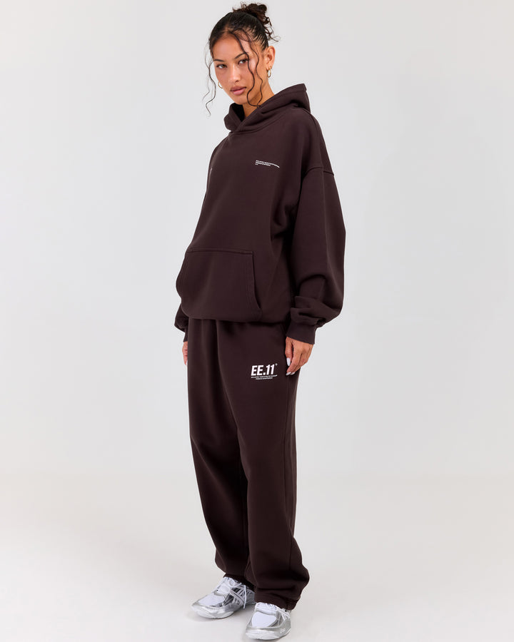Premium Cotton Unisex Barrel Leg Joggers - Roasted Coffee