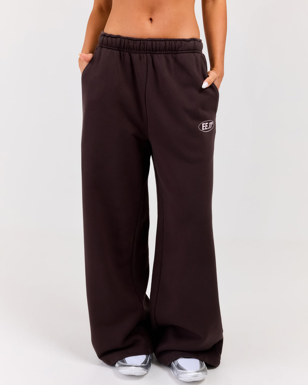 Premium Cotton Wide Leg Pants - Roasted Coffee