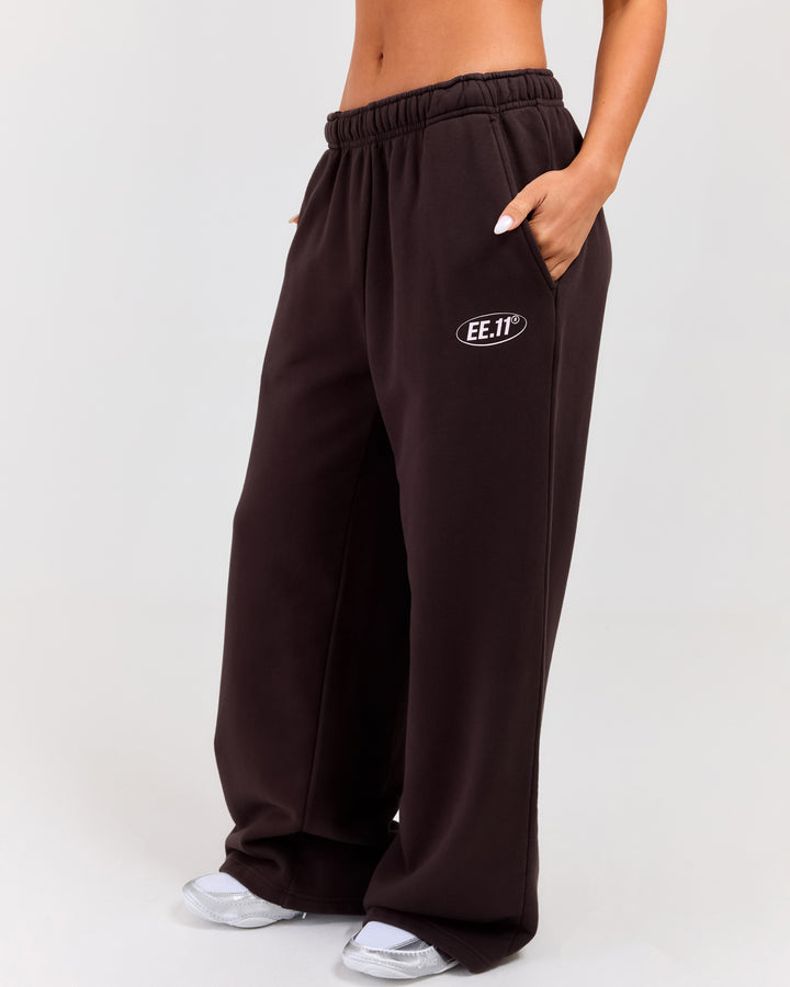 Premium Cotton Wide Leg Pants - Roasted Coffee