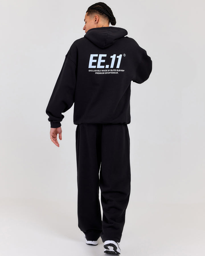 Premium Cotton Unisex Barrel Leg Joggers - Washed Black