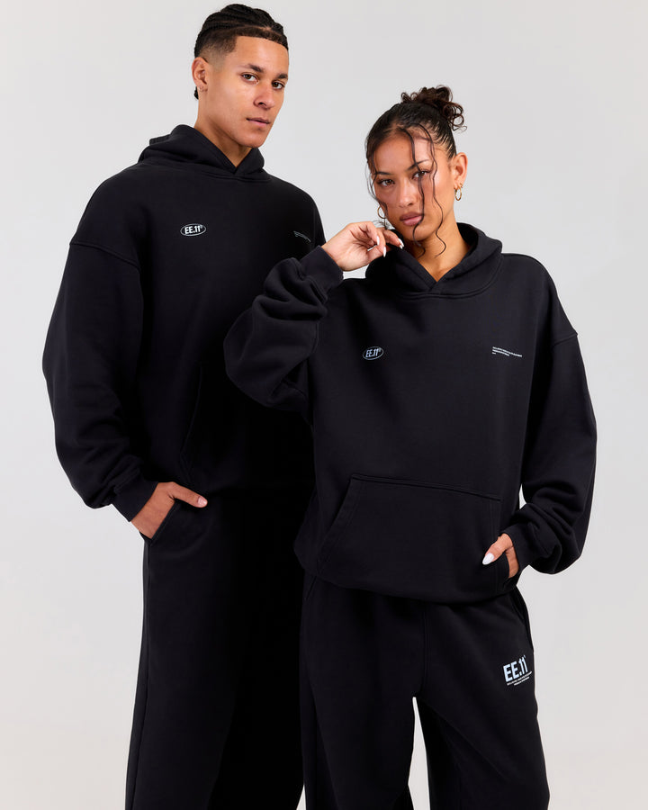 Premium Cotton Unisex Hoodie - Washed Black