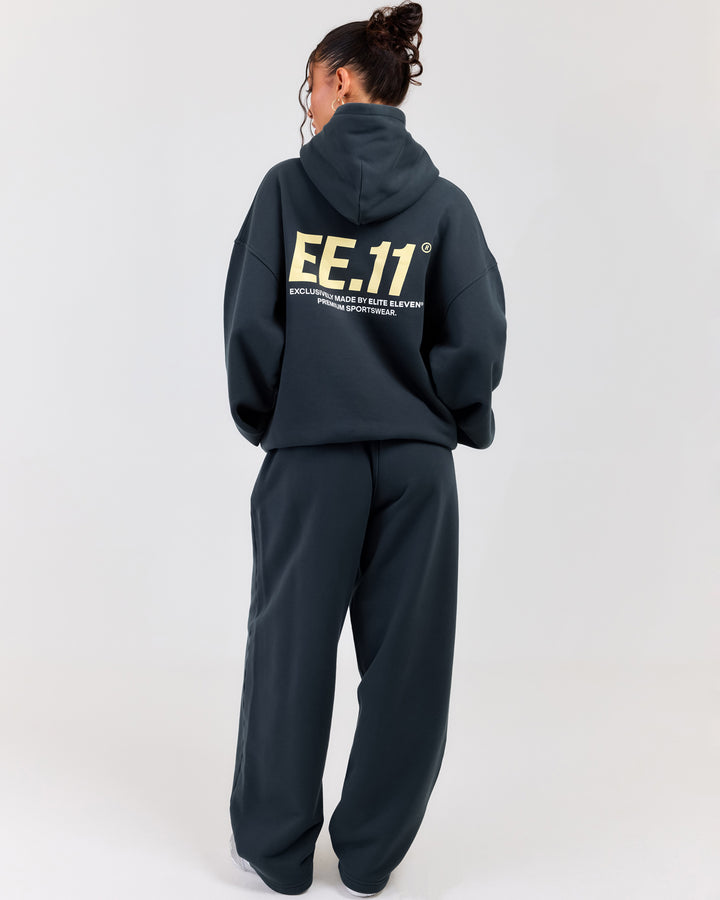Premium Cotton Unisex Barrel Leg Joggers - Deep Cyprus