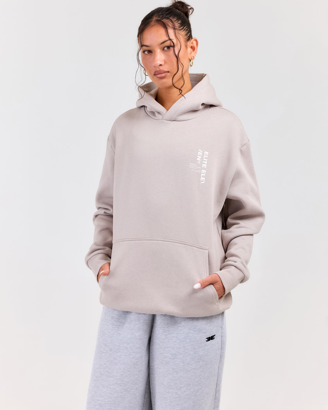 Capital Offset Hoodie - Taupe