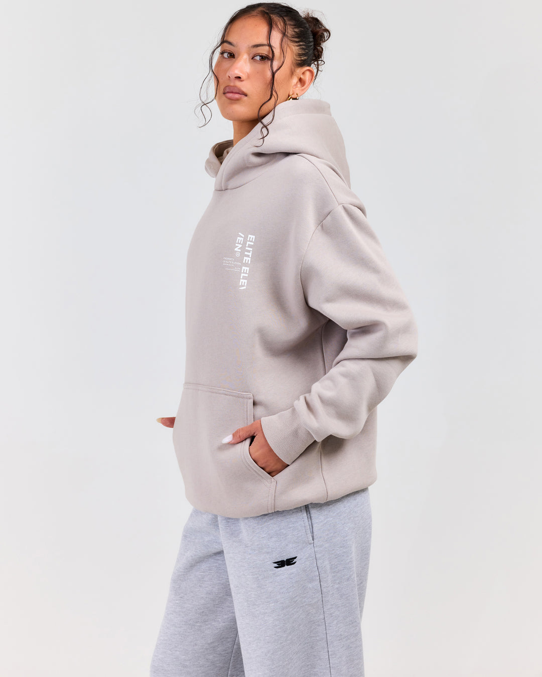 Capital Offset Hoodie - Taupe