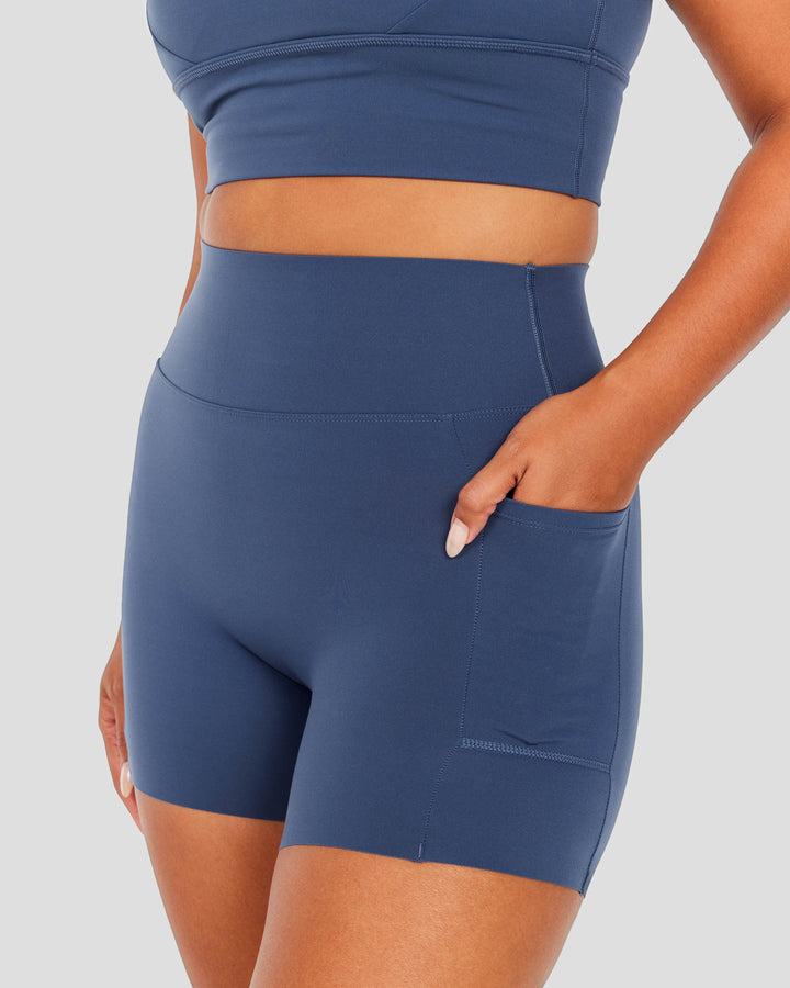 Aura Bonded Ascend Shorts - Soft Navy