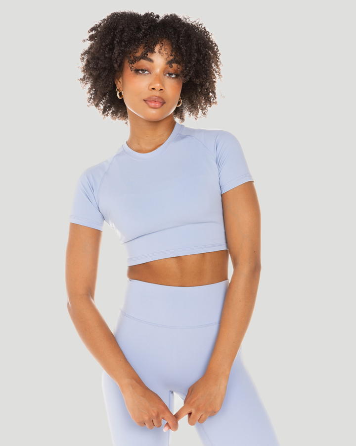 Aura Crop Tee - Blue Blizzard