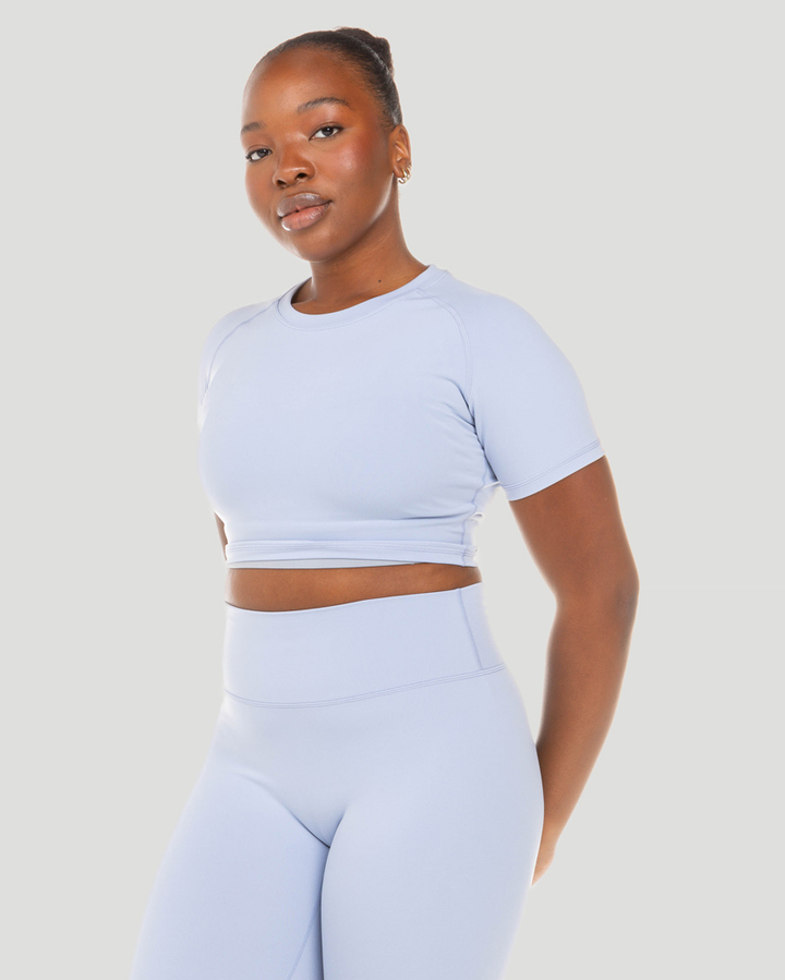 Aura Crop Tee - Blue Blizzard