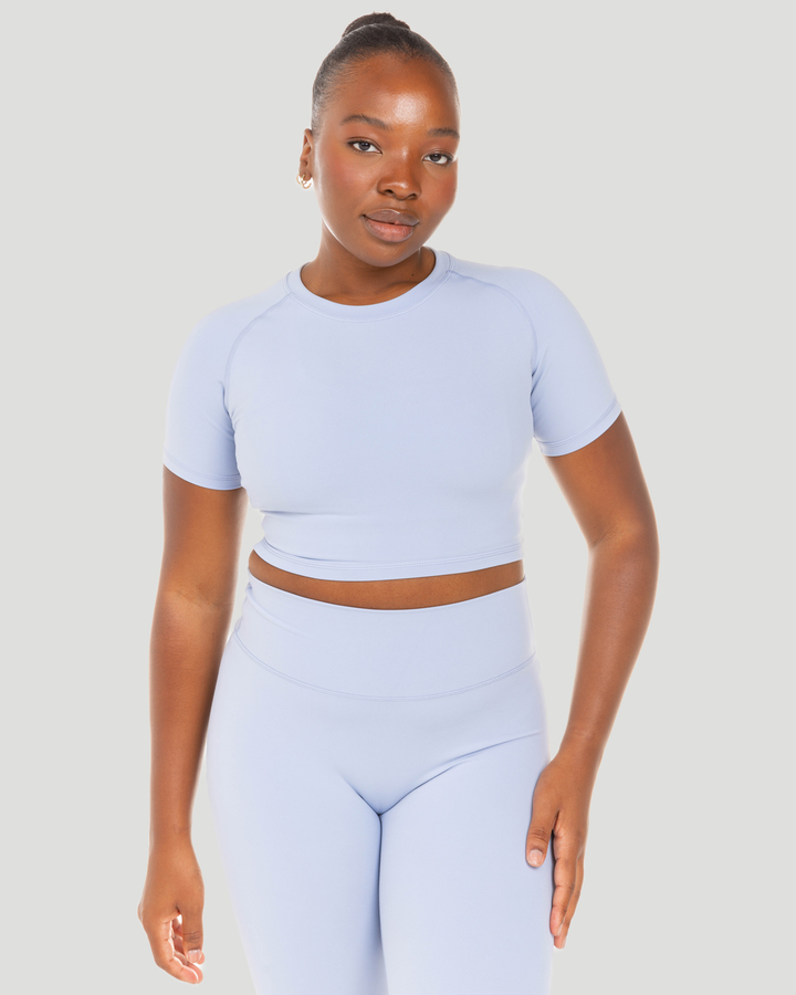 Aura Crop Tee - Blue Blizzard