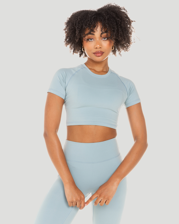 Aura Crop Tee - Sea Foam