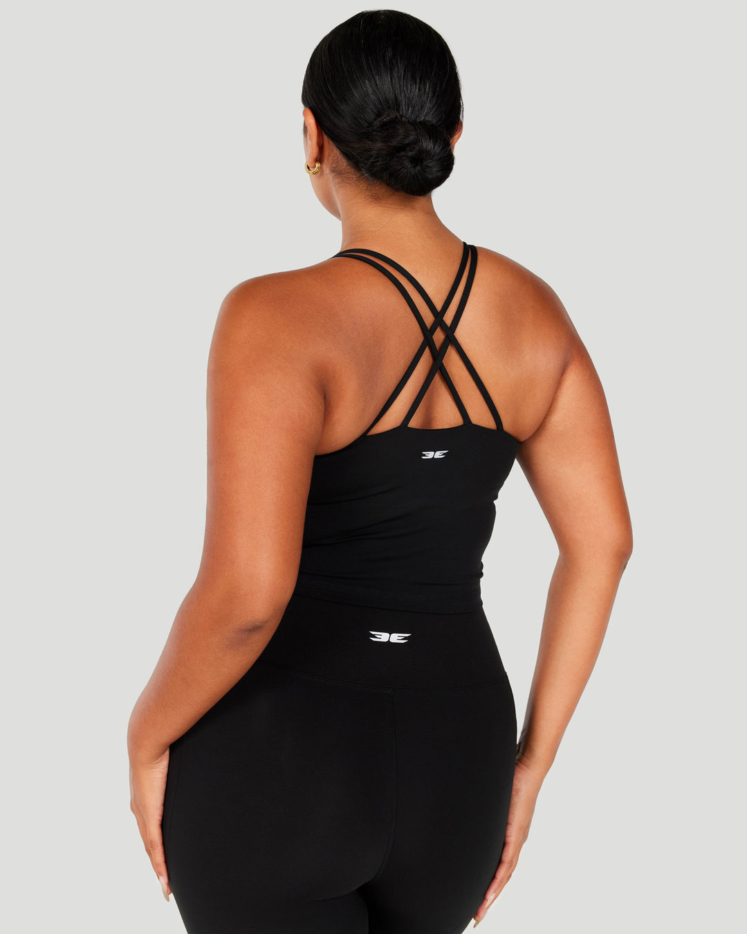 Aura Thin Strap Tank - Black