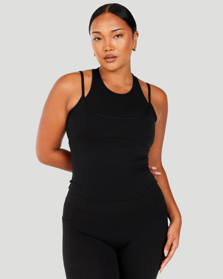 Aura Double Tank - Black