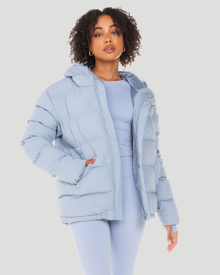 Unisex Puffer Jacket - Blue Blizzard