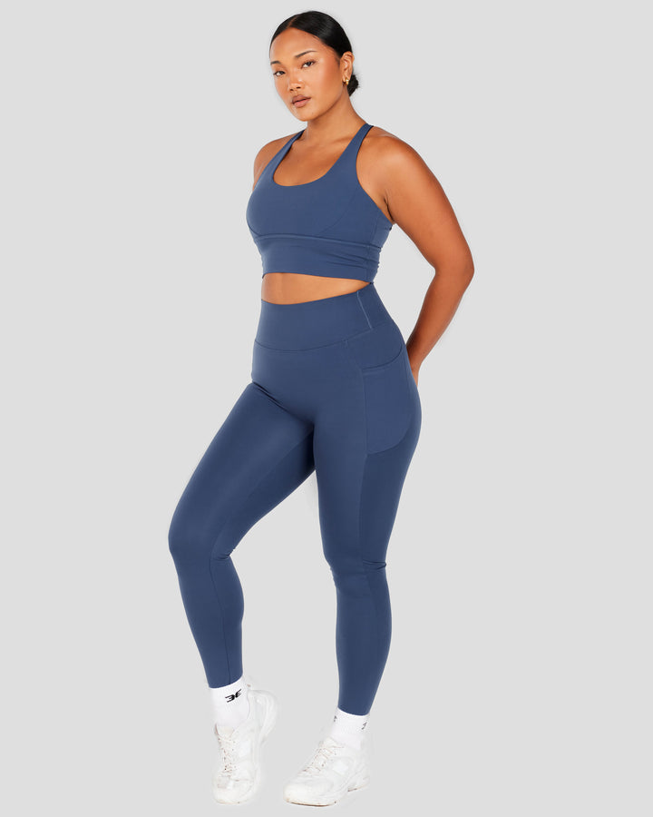 Aura Bonded Ascend Leggings - Soft Navy