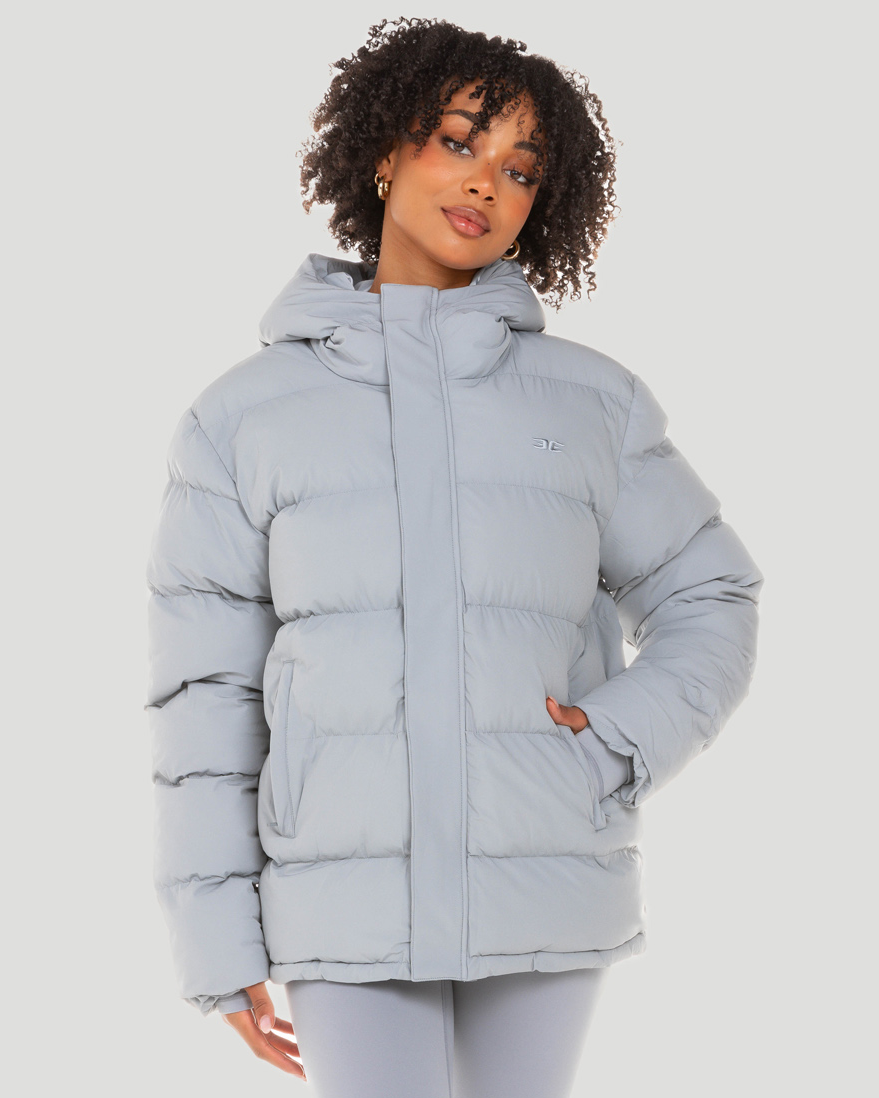 Grey puffer jacket online