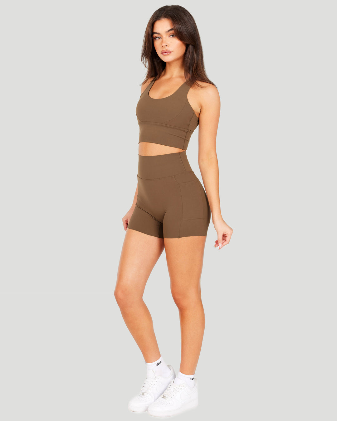 Aura Bonded Ascend Shorts - Cafe Latte