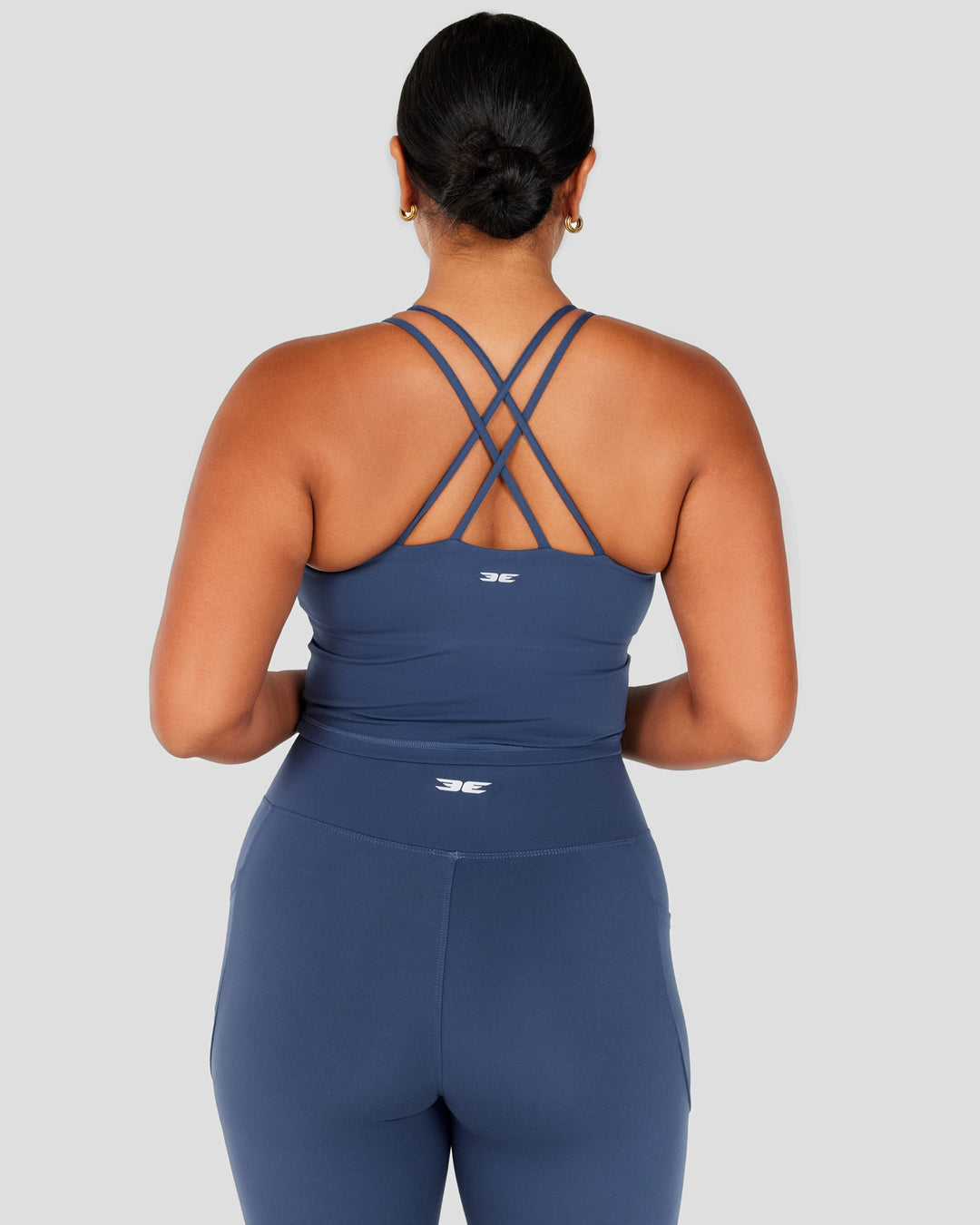 Aura Thin Strap Tank - Soft Navy