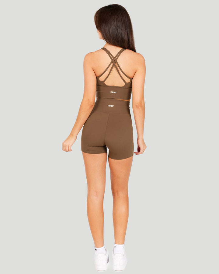 Aura Bonded Ascend Shorts - Cafe Latte