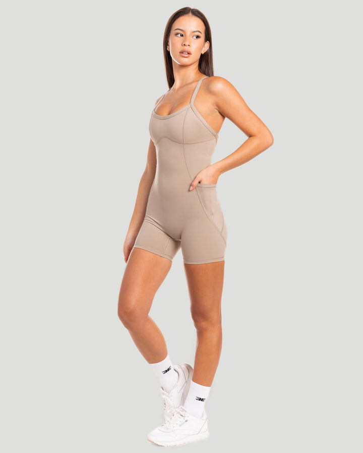 Contour Unitard - Vintage Khaki